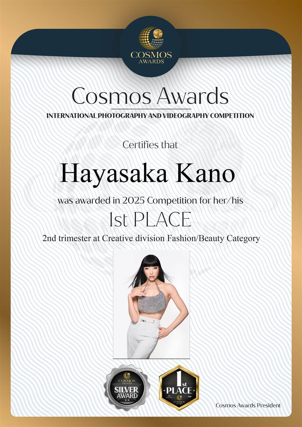 Cosmos Awards 1st PLACE